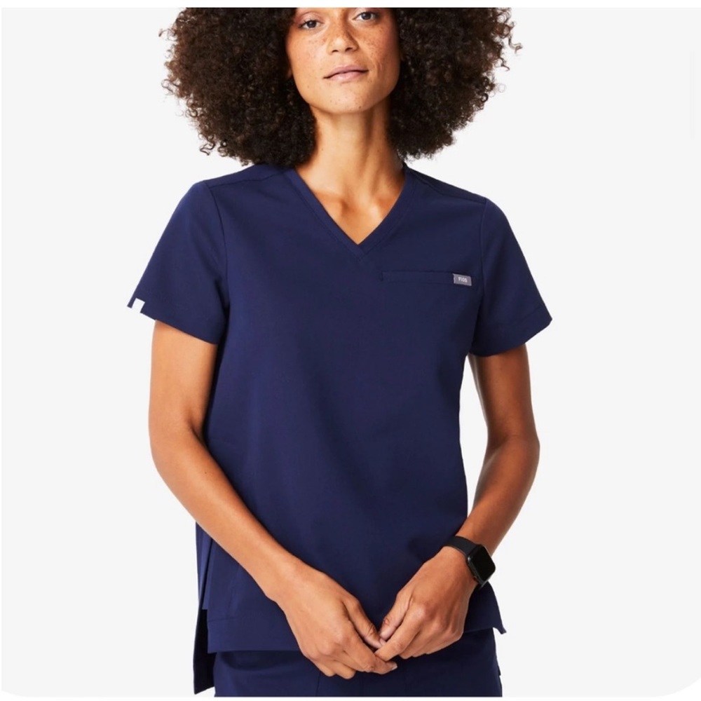 Figs Navy Blue Benna Top XXS